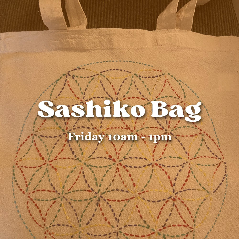 Sashiko Stitched Tote Bag — Friday Morning