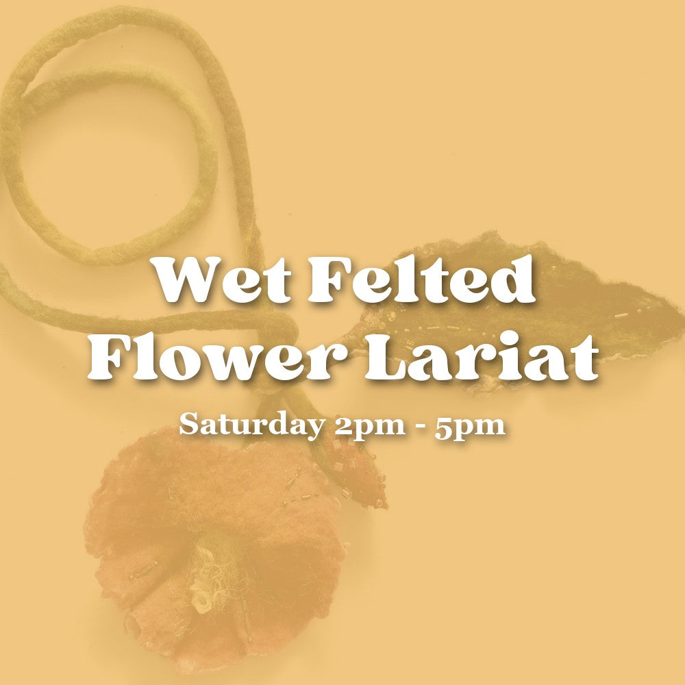 Wet Felted Flower Lariat — Saturday Afternoon